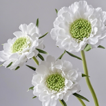 Pure White Caucasian Scabiosa · White & Cream