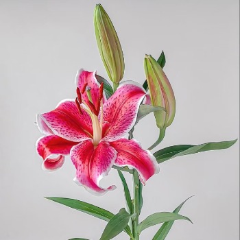 Black Beauty Deep Crimson-Burgundy OT Lily (3 buds/stem) · Red