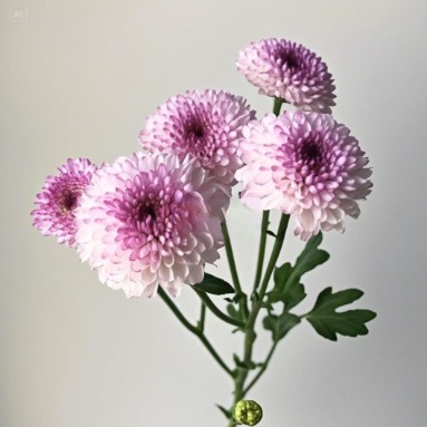 Abbey Lilac-Pink Pompon Spray Chrysanthemum · Pink & Blush